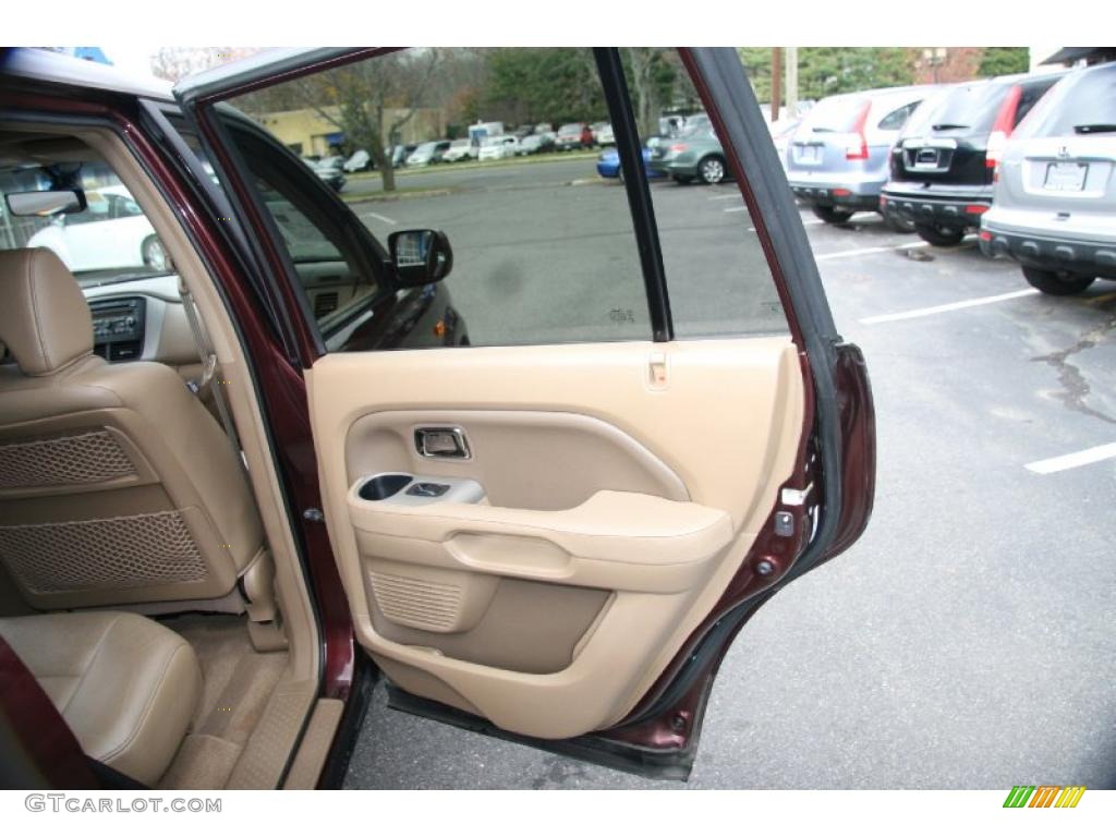 2008 Honda Pilot EX-L 4WD Saddle Door Panel Photo #40200956