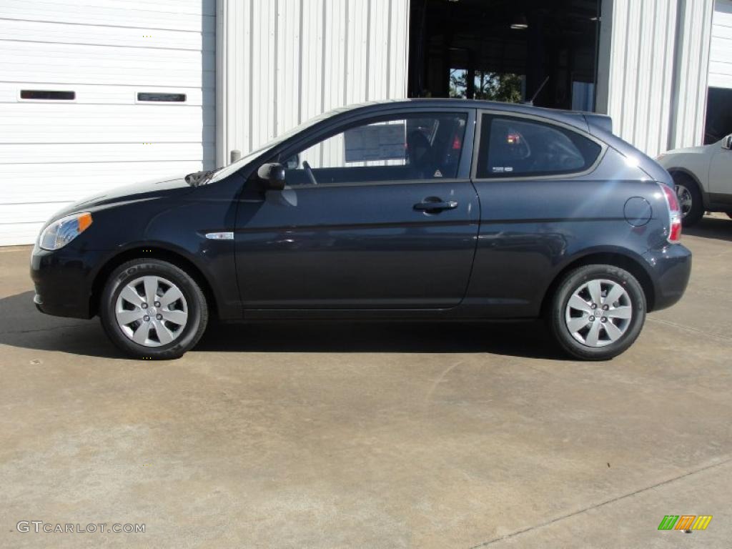 Charcoal Gray 2011 Hyundai Accent GS 3 Door Exterior Photo #40201212