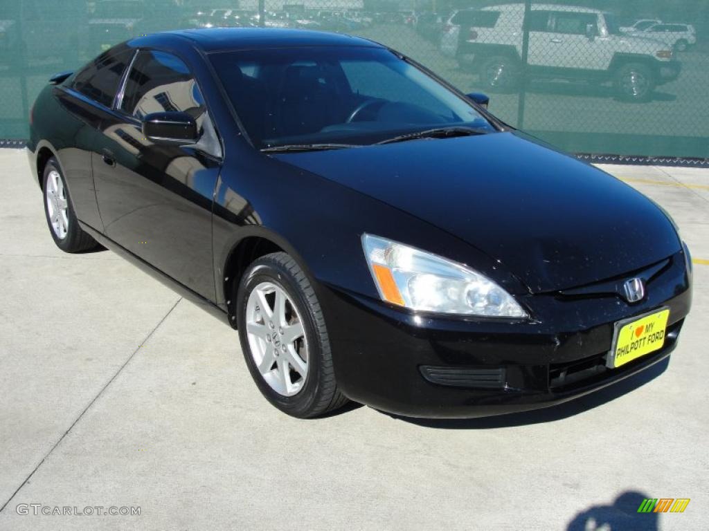 2003 Accord EX V6 Coupe - Nighthawk Black Pearl / Black photo #1