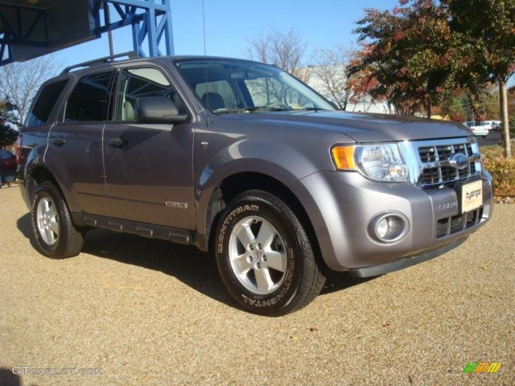 2008 Escape XLT V6 4WD - Tungsten Grey Metallic / Camel photo #6