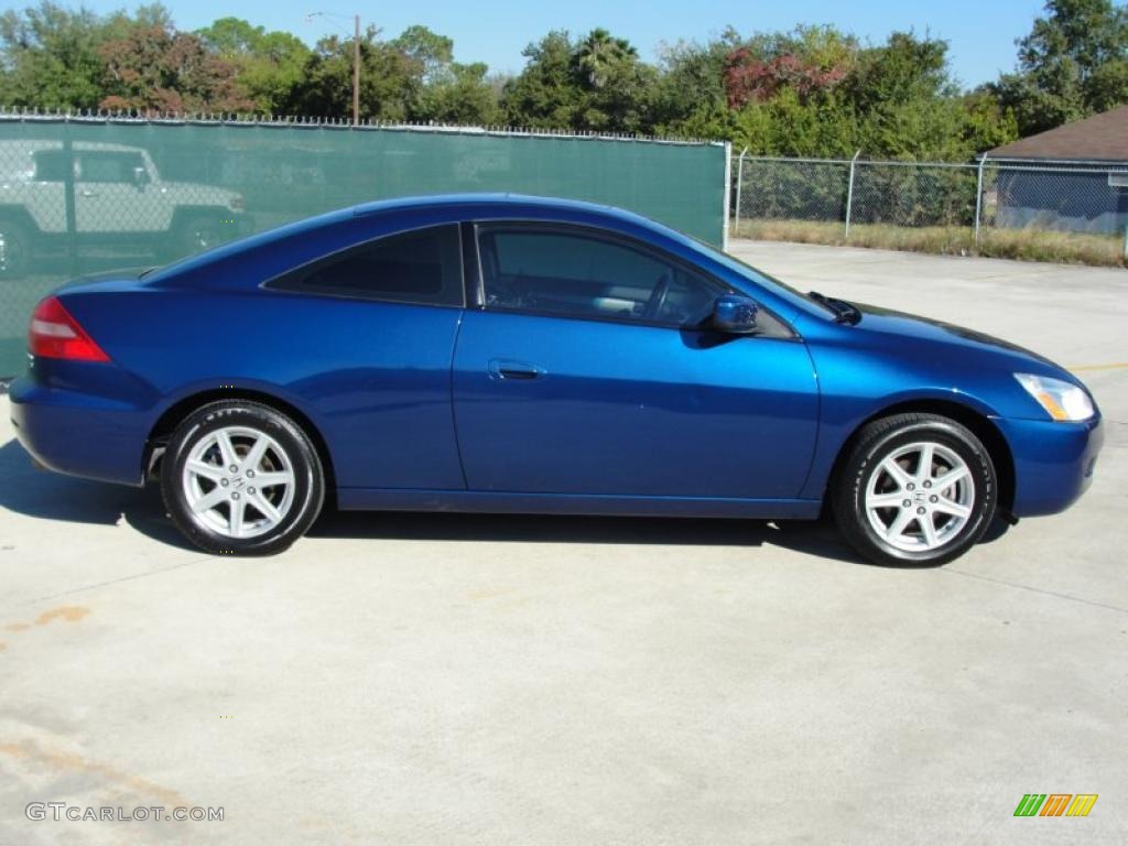 2003 Accord EX V6 Coupe - Sapphire Blue Pearl / Black photo #2