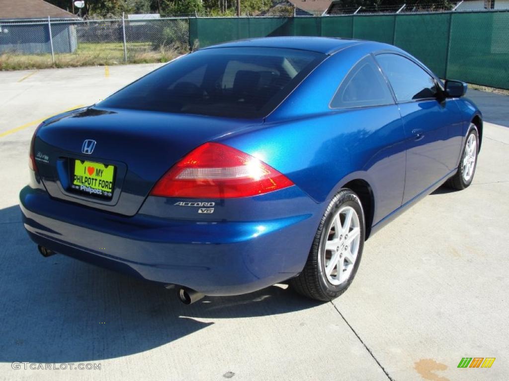 2003 Accord EX V6 Coupe - Sapphire Blue Pearl / Black photo #3