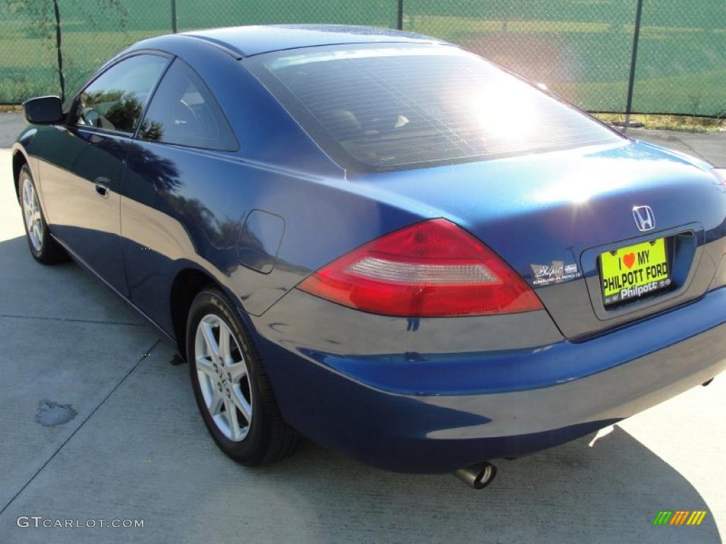 2003 Accord EX V6 Coupe - Sapphire Blue Pearl / Black photo #5