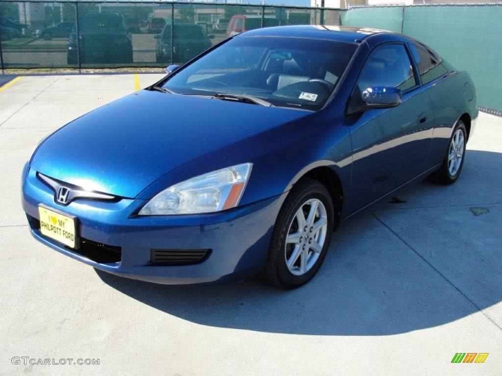2003 Accord EX V6 Coupe - Sapphire Blue Pearl / Black photo #7