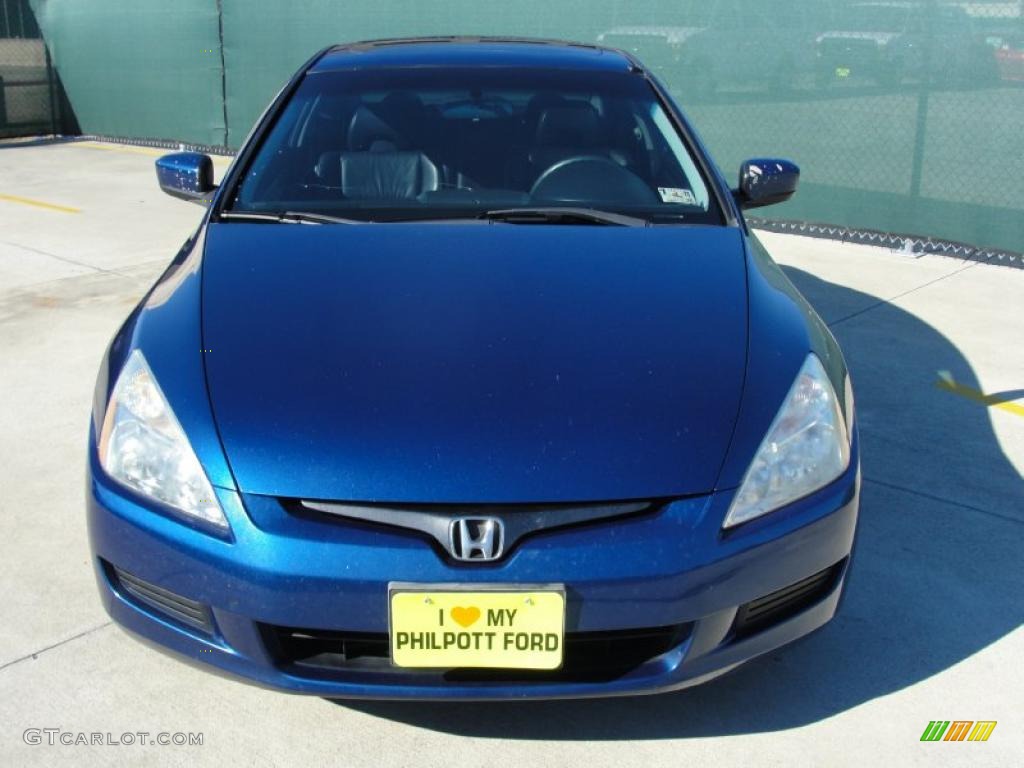 2003 Accord EX V6 Coupe - Sapphire Blue Pearl / Black photo #8