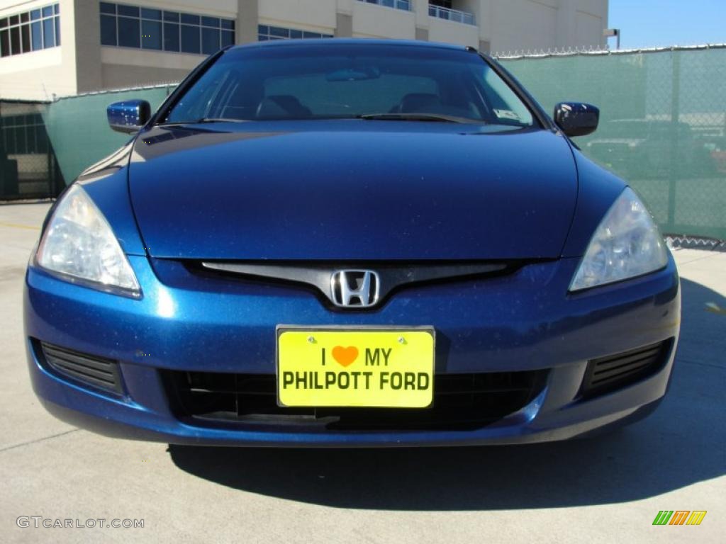 2003 Accord EX V6 Coupe - Sapphire Blue Pearl / Black photo #9