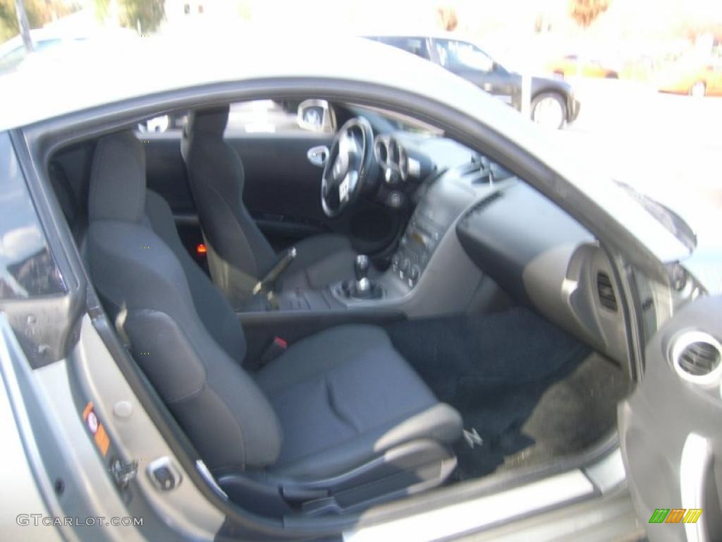 Carbon Black Interior 2003 Nissan 350Z Track Coupe Photo #40204156