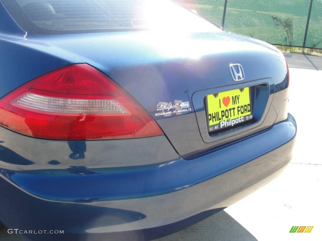 2003 Accord EX V6 Coupe - Sapphire Blue Pearl / Black photo #20