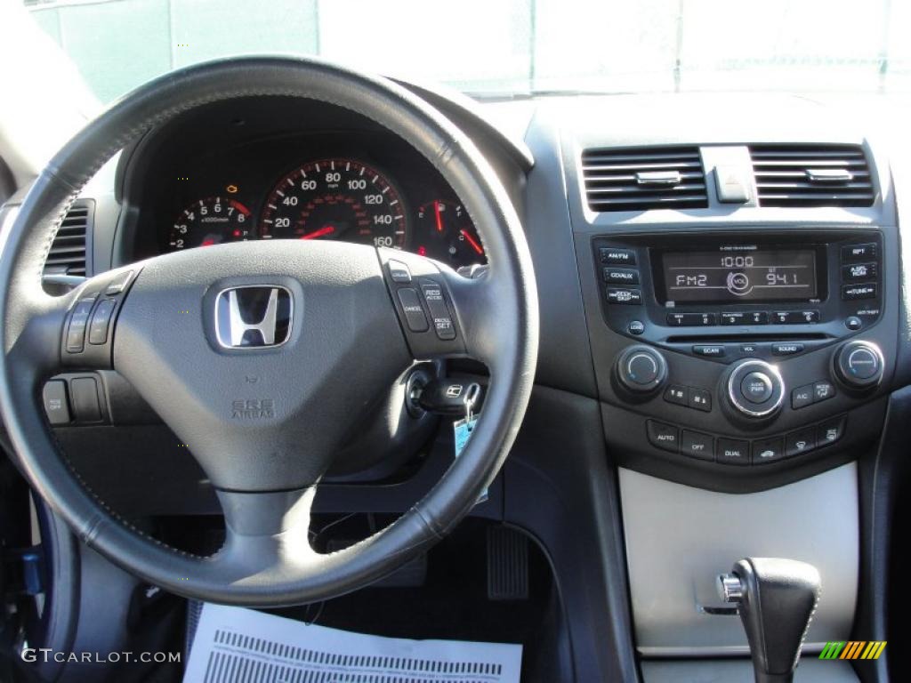 2003 Accord EX V6 Coupe - Sapphire Blue Pearl / Black photo #32