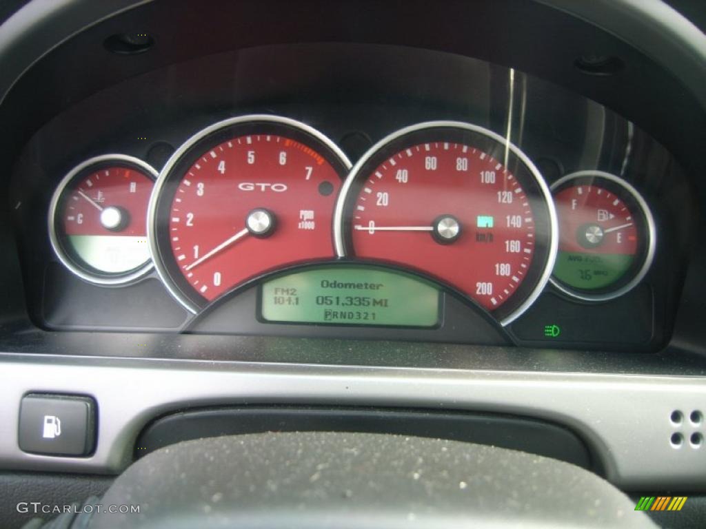 2004 Pontiac GTO Coupe Gauges Photo #40204640