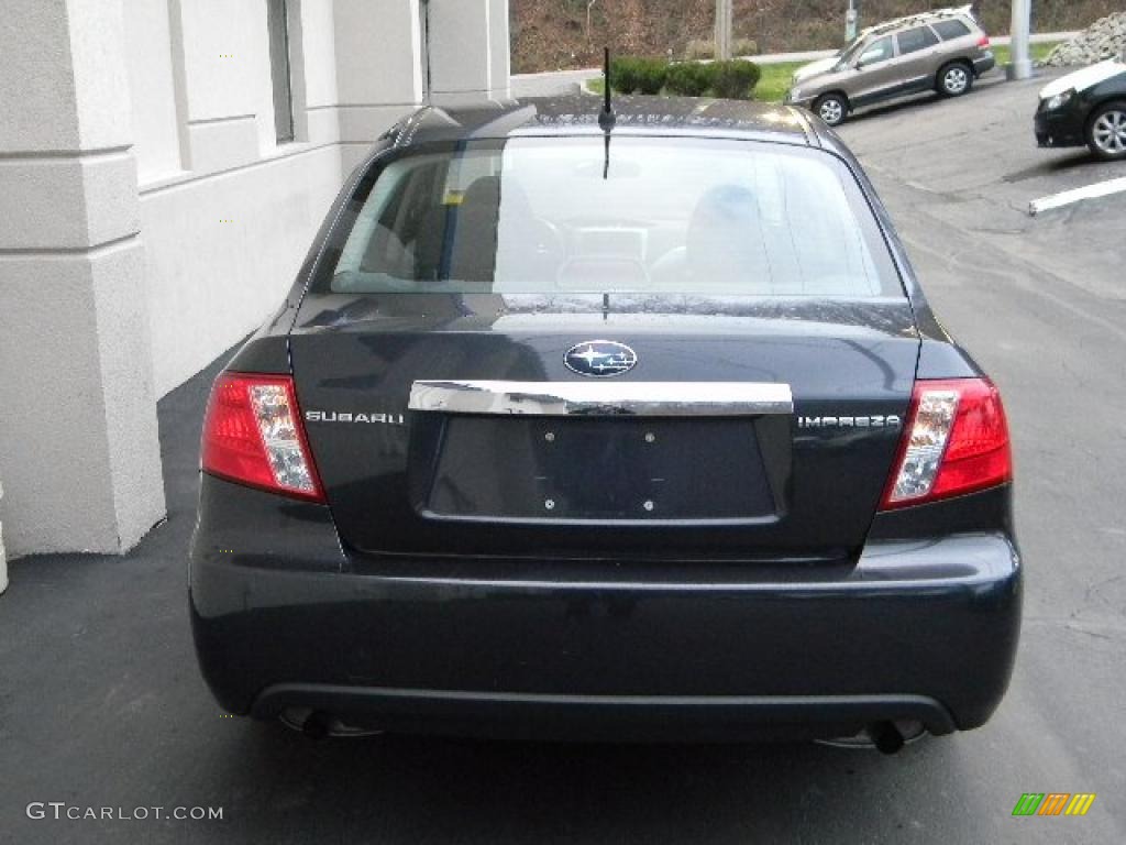 2009 Impreza 2.5i Sedan - Dark Gray Metallic / Carbon Black photo #4