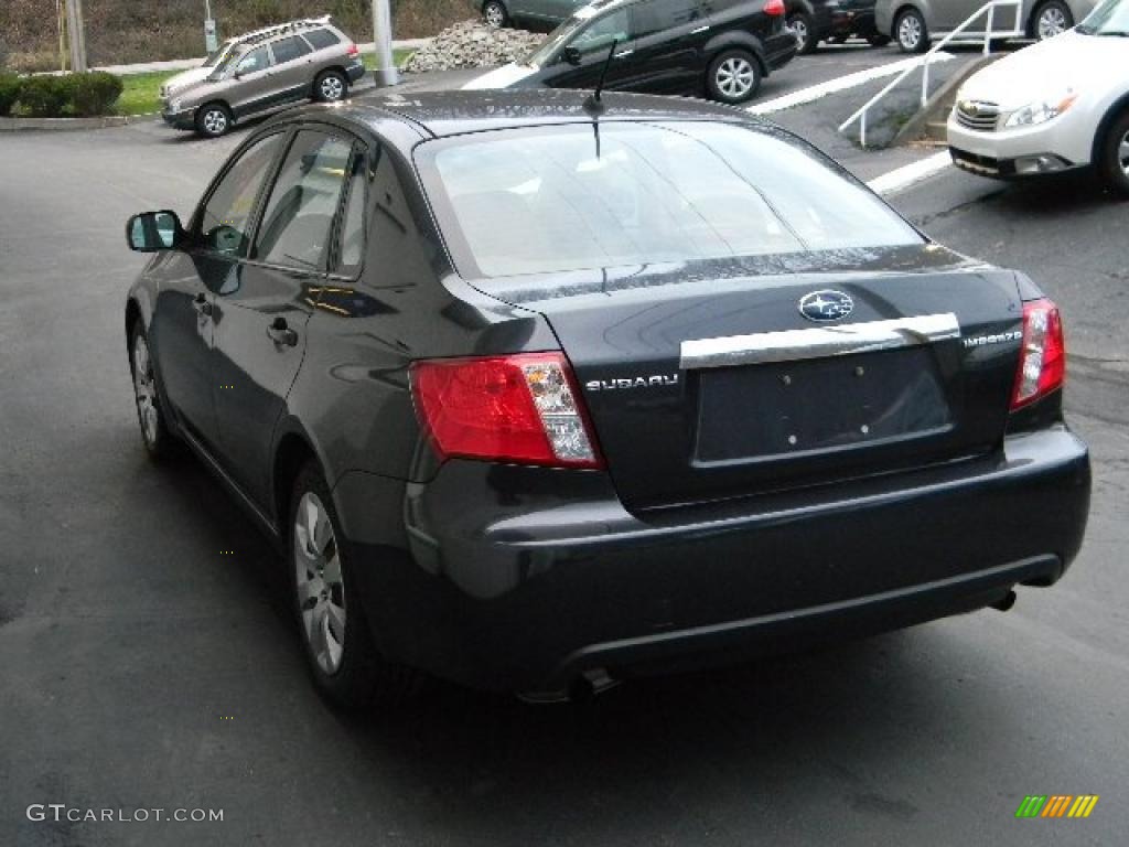 2009 Impreza 2.5i Sedan - Dark Gray Metallic / Carbon Black photo #5