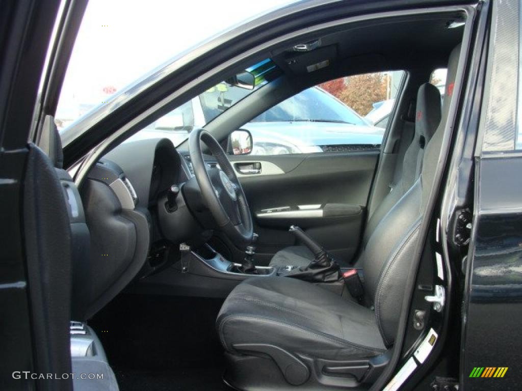 Carbon Black/Graphite Gray Alcantara Interior 2008 Subaru Impreza WRX STi Photo #40207708
