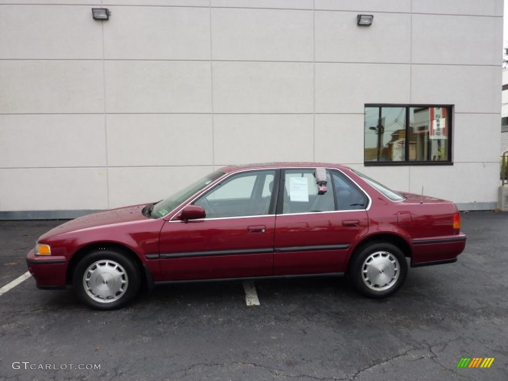 1993 Accord EX Sedan - Bordeaux Red Pearl / Gray photo #1