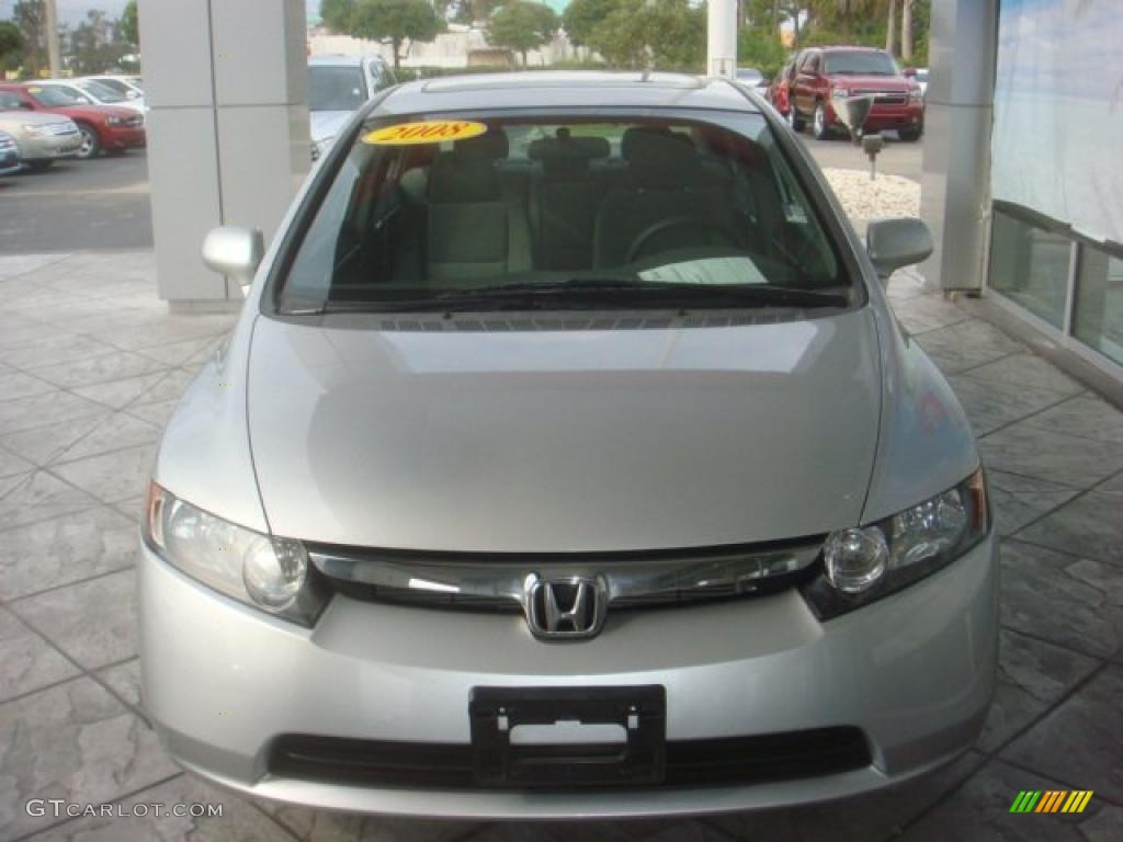 2008 Civic EX Sedan - Alabaster Silver Metallic / Gray photo #3