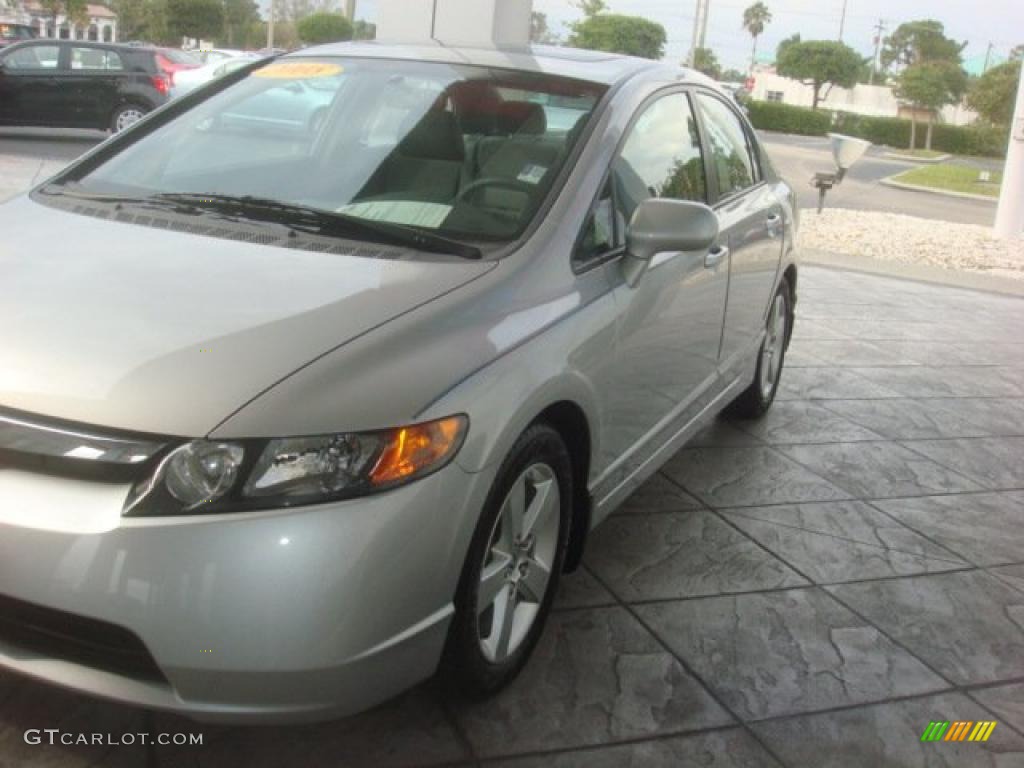 2008 Civic EX Sedan - Alabaster Silver Metallic / Gray photo #4