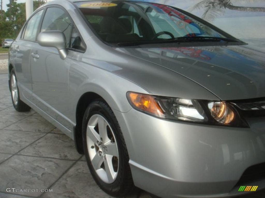 2008 Civic EX Sedan - Alabaster Silver Metallic / Gray photo #27