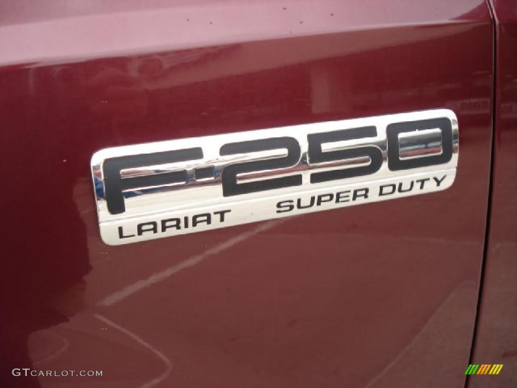 2006 F250 Super Duty Lariat Crew Cab 4x4 - Dark Toreador Red Metallic / Tan photo #36