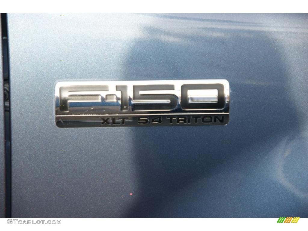 2005 F150 XLT SuperCrew 4x4 - Medium Wedgewood Blue Metallic / Tan photo #4