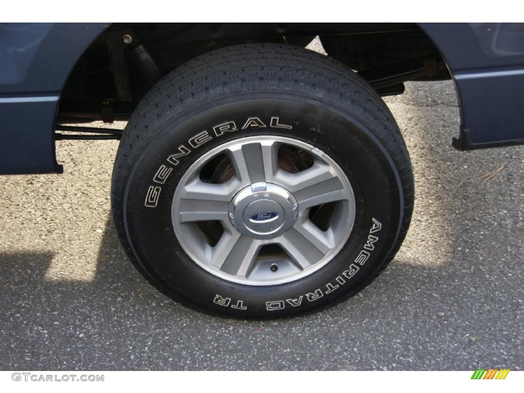 2005 F150 XLT SuperCrew 4x4 - Medium Wedgewood Blue Metallic / Tan photo #9