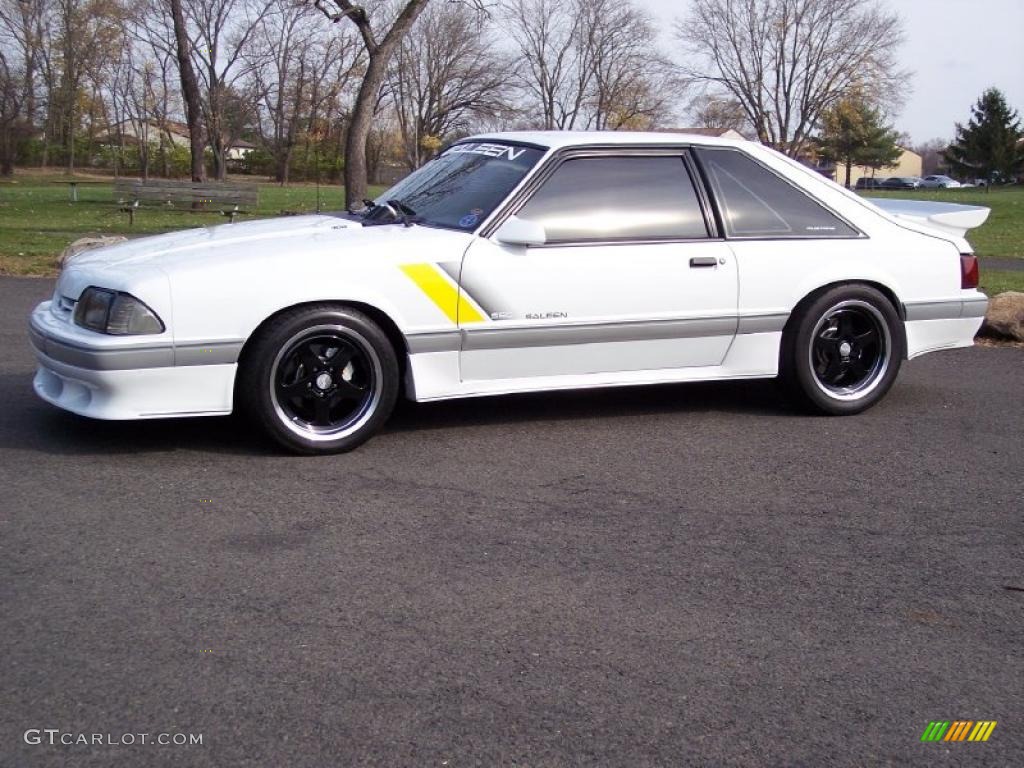 Oxford White 1989 Ford Mustang Saleen SSC Fastback Exterior Photo #40217444