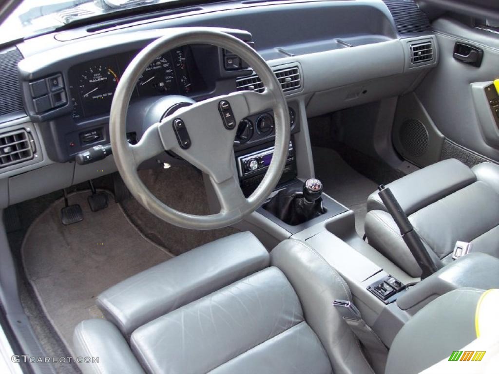 Saleen Grey/White/Yellow Interior 1989 Ford Mustang Saleen SSC Fastback Photo #40217536