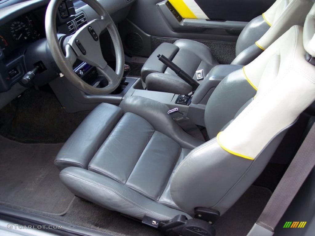 Saleen Grey/White/Yellow Interior 1989 Ford Mustang Saleen SSC Fastback Photo #40217540