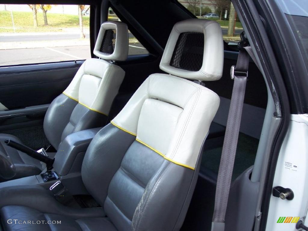 Saleen Grey/White/Yellow Interior 1989 Ford Mustang Saleen SSC Fastback Photo #40217544