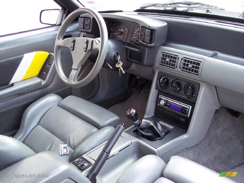 1989 Ford Mustang Saleen SSC Fastback Saleen Grey/White/Yellow Dashboard Photo #40217568