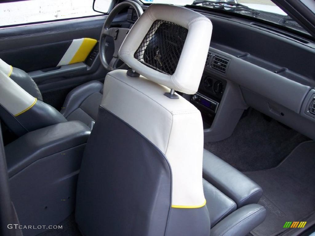 Saleen Grey/White/Yellow Interior 1989 Ford Mustang Saleen SSC Fastback Photo #40217592