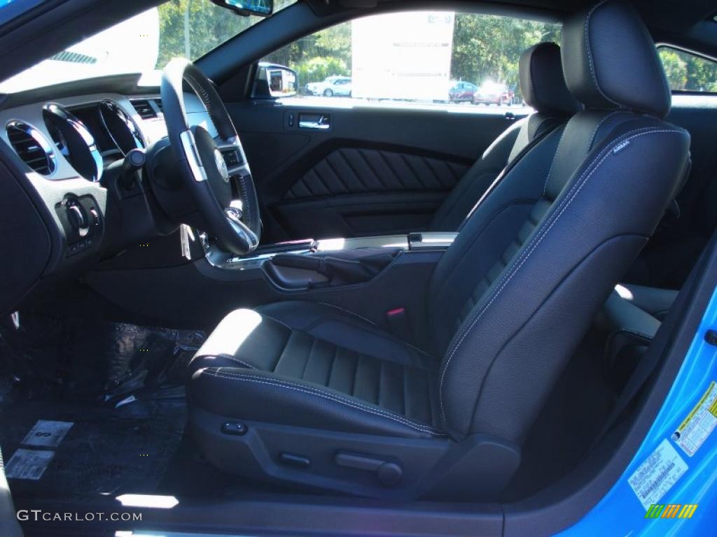 2011 Mustang V6 Premium Coupe - Grabber Blue / Charcoal Black photo #5