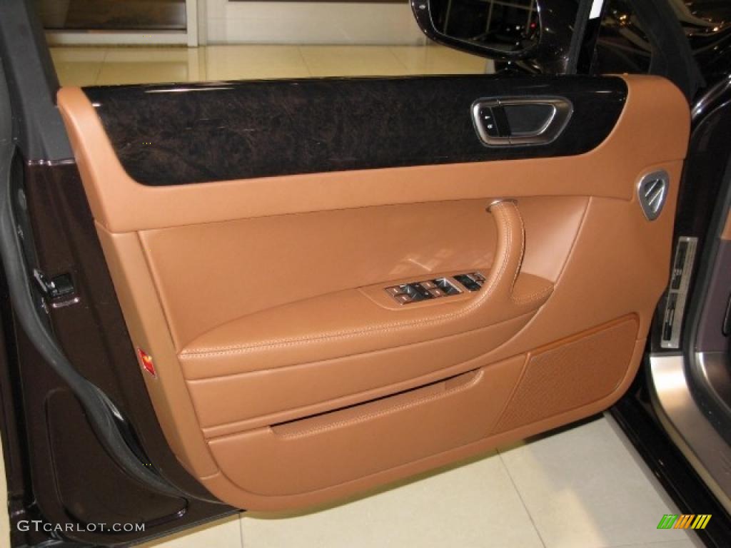 2011 Bentley Continental Flying Spur Speed Cognac/Burnt Oak Door Panel Photo #40224144