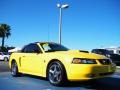 2004 Screaming Yellow Ford Mustang GT Convertible  photo #7