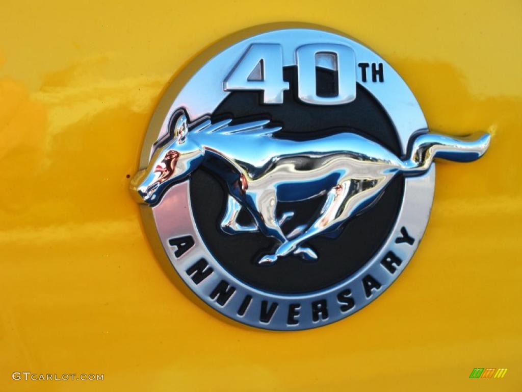 2004 Mustang GT Convertible - Screaming Yellow / Dark Charcoal photo #15