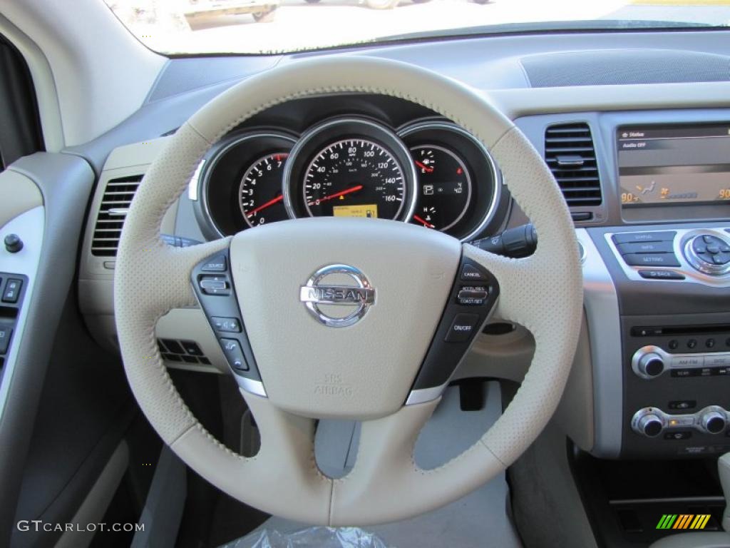 2011 Murano SV - Super Black / Beige photo #11