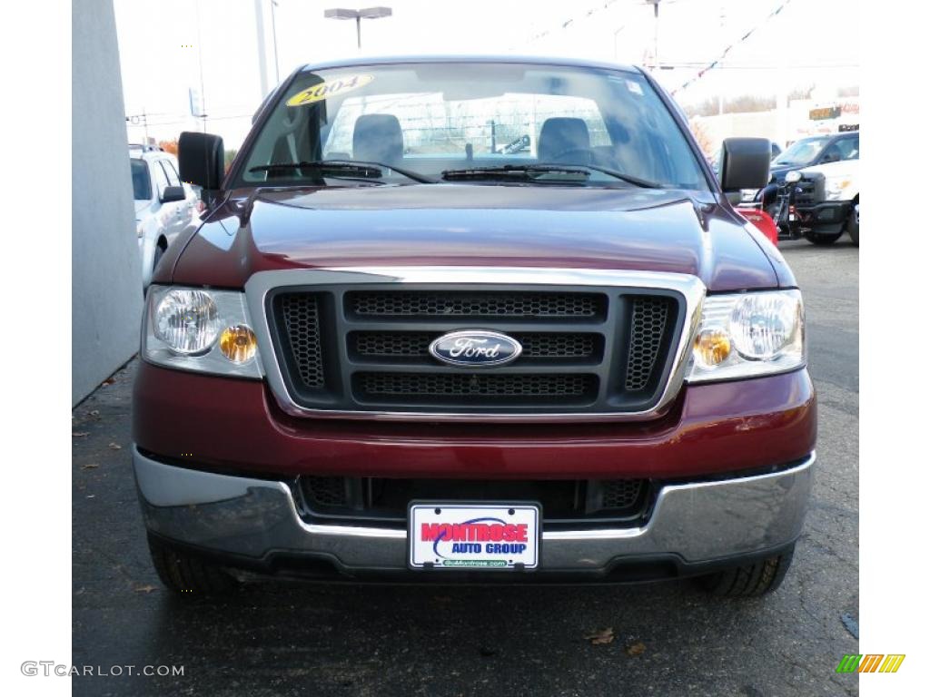 2004 F150 XL Regular Cab - Dark Toreador Red Metallic / Dark Flint photo #4