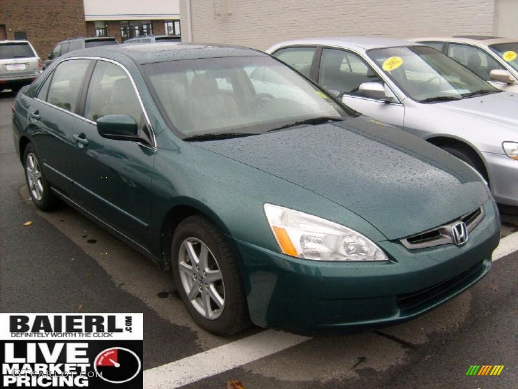 2003 Accord EX V6 Sedan - Noble Green Pearl / Ivory photo #1