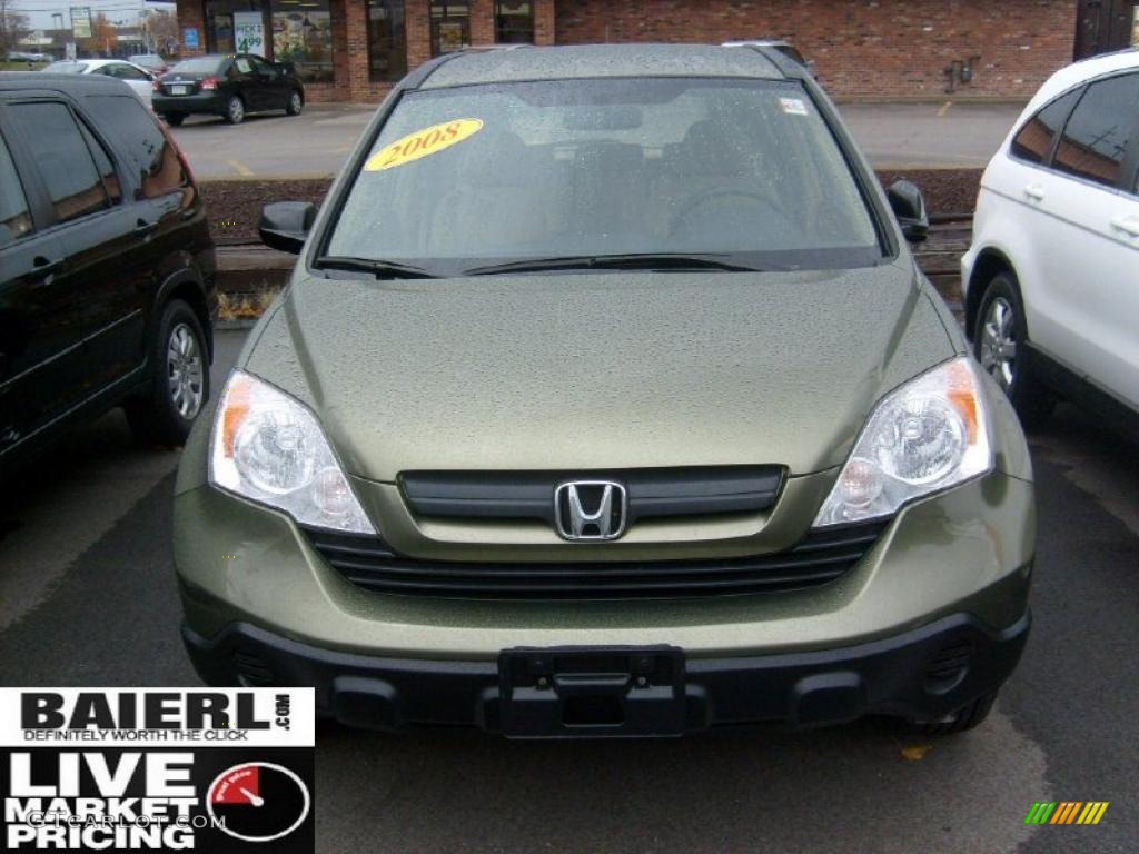 2008 CR-V LX 4WD - Green Tea Metallic / Ivory photo #2