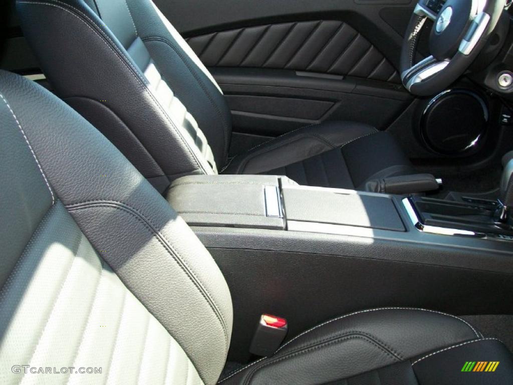 2011 Mustang V6 Premium Coupe - Ebony Black / Charcoal Black photo #6