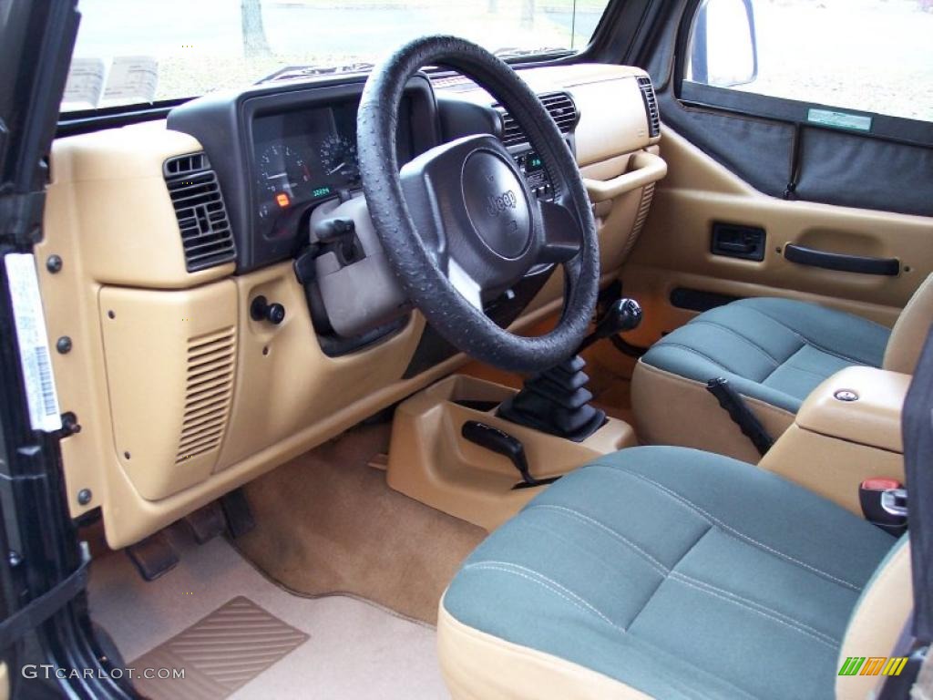 Green Khaki Interior 1998 Jeep Wrangler Sahara 4x4 Photo