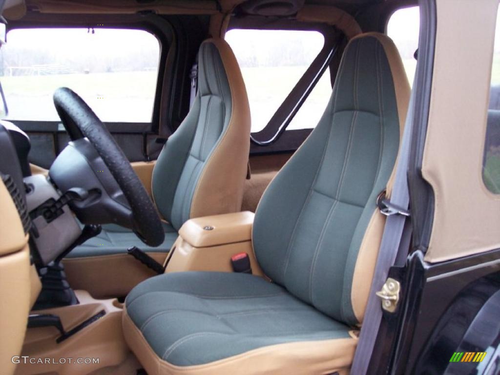 Green/Khaki Interior 1998 Jeep Wrangler Sahara 4x4 Photo #40229254