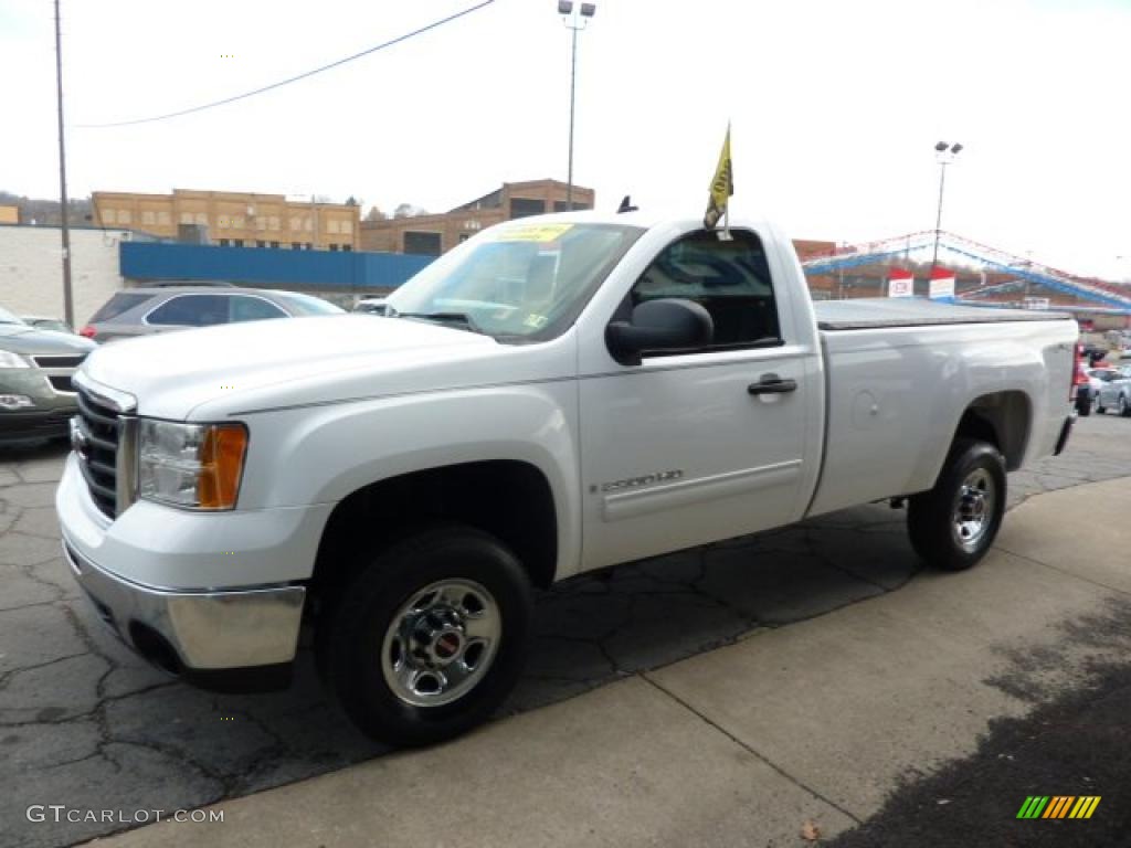 2007 Sierra 2500HD SLE Regular Cab 4x4 - Summit White / Ebony Black photo #5