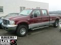 2004 Dark Toreador Red Metallic Ford F250 Super Duty XLT Crew Cab 4x4  photo #2