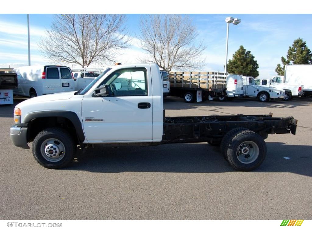 Summit White 2006 GMC Sierra 3500 Work Truck Regular Cab 4x4 Dually Chassis Exterior Photo #40229746