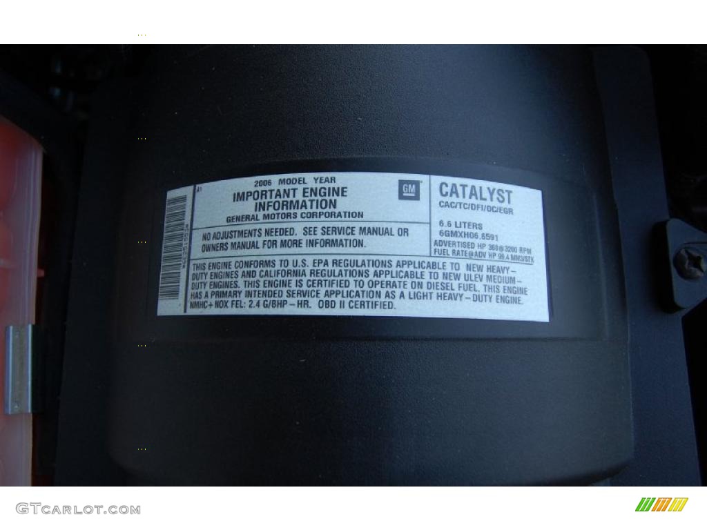 2006 GMC Sierra 3500 Work Truck Regular Cab 4x4 Dually Chassis Info Tag Photo #40229996