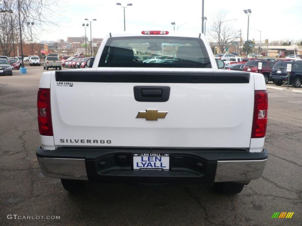 2008 Silverado 1500 Work Truck Regular Cab 4x4 - Summit White / Dark Titanium photo #5