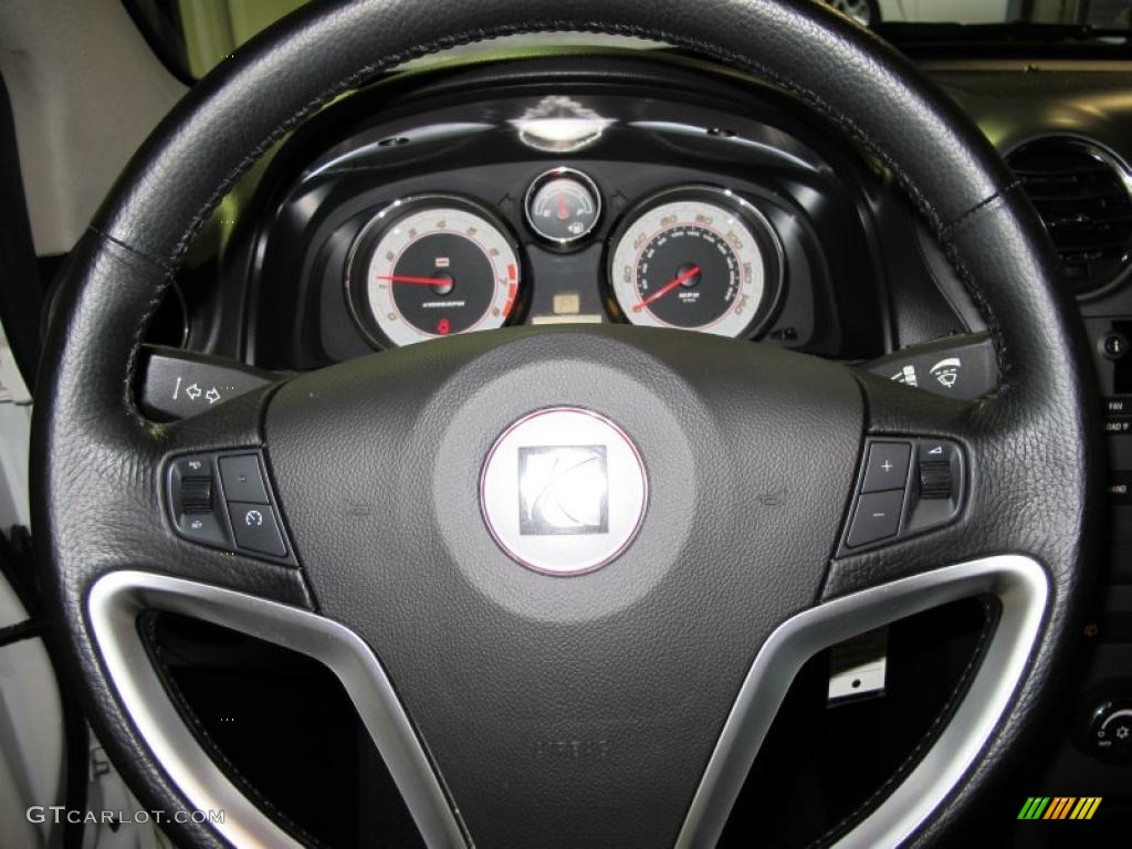 2008 Saturn VUE Red Line Black Steering Wheel Photo #40231346
