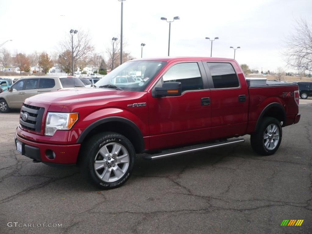 2010 F150 FX4 SuperCrew 4x4 - Red Candy Metallic / Black photo #2
