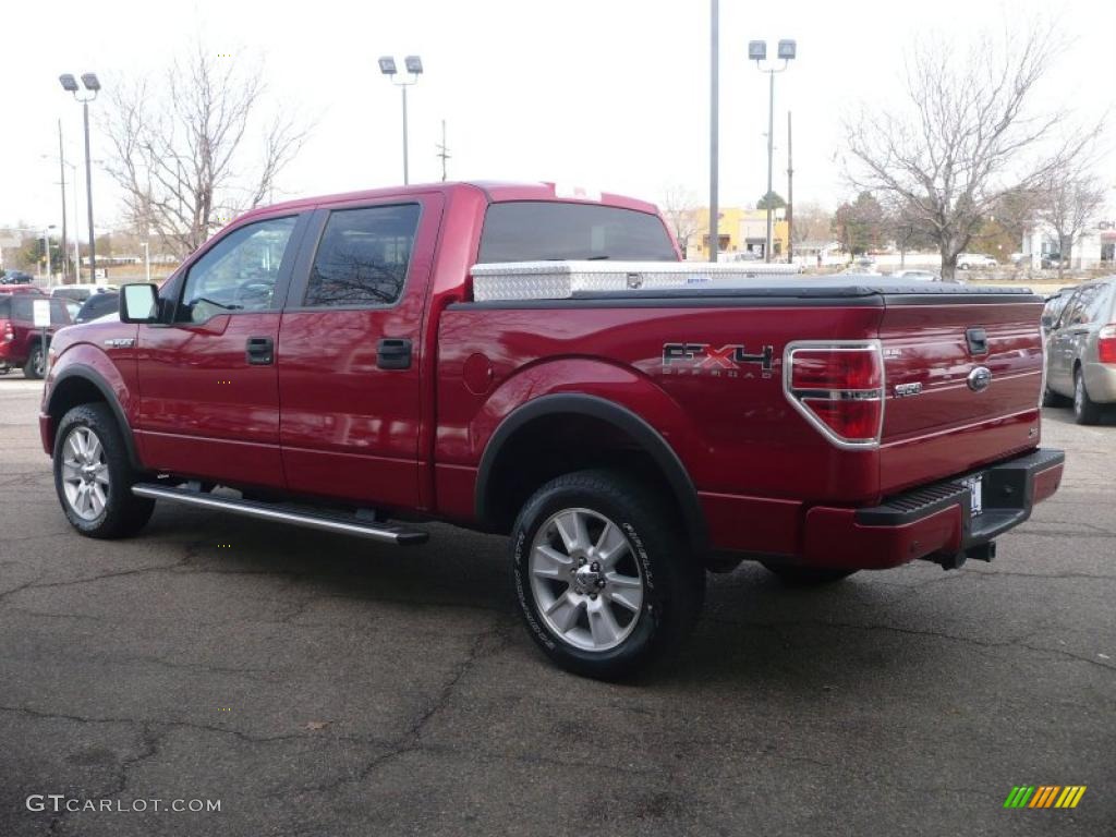 2010 F150 FX4 SuperCrew 4x4 - Red Candy Metallic / Black photo #4