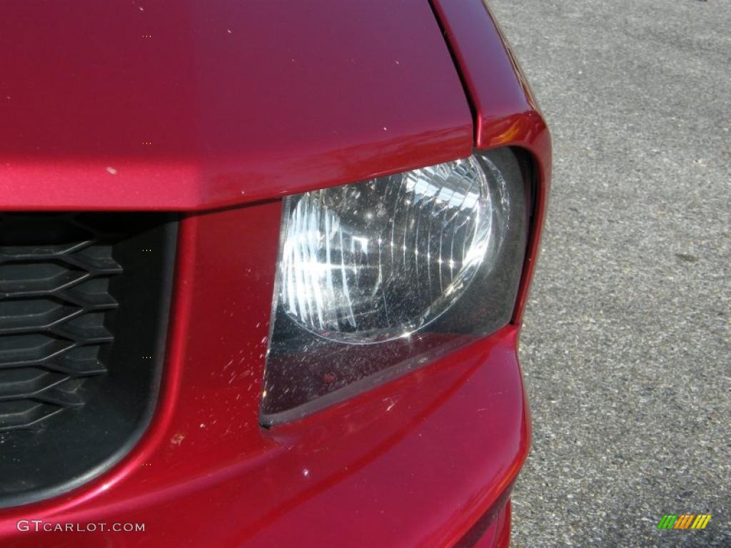 2005 Mustang V6 Premium Coupe - Redfire Metallic / Medium Parchment photo #9